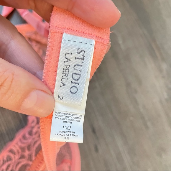 La Perla Studio Sheer Lace Underwire Orange Bra NWOT Size 34B - Picture 4 of 6